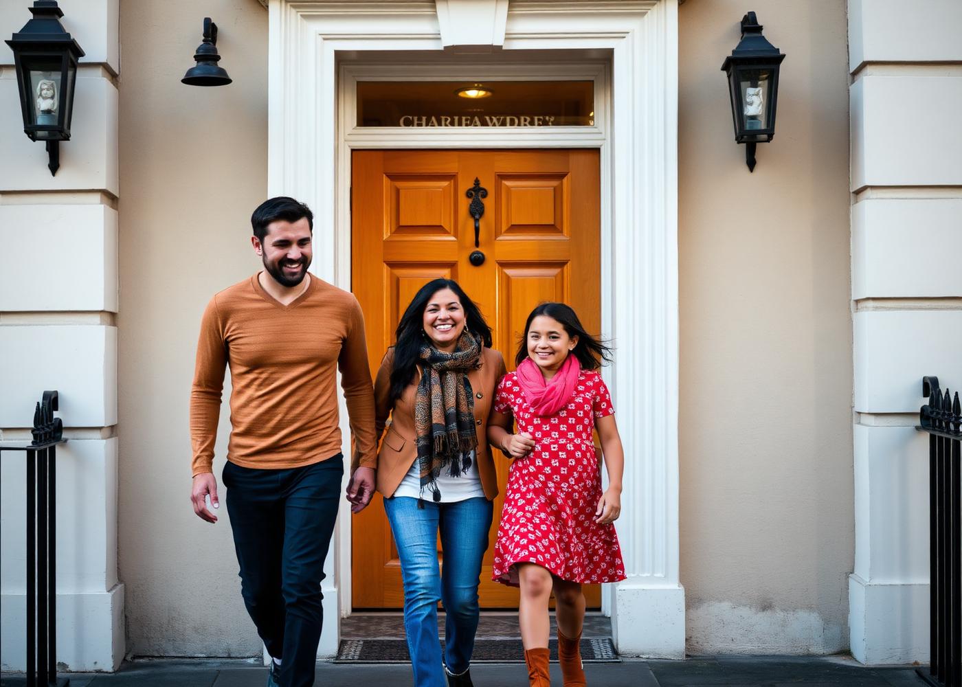 Family arriving in Ireland